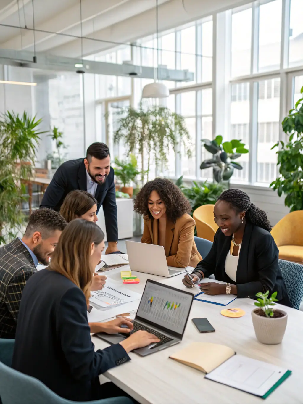 A photo of a diverse team of professionals collaborating on a real estate project in Sri Lanka, showcasing Ceylon Properties' expertise and teamwork.
